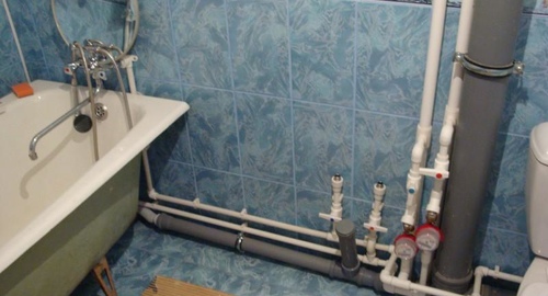 Замена разводки в ванне. Самара